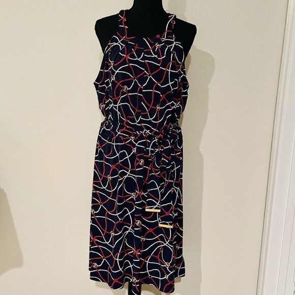 NWT Michael Kors Sailor Twist Neck Dress - Picture 3 of 11